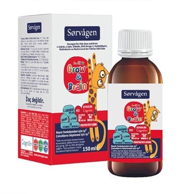 SORVAGENÇOCUKLAR İÇİN BESİN TAKVİYELERİSorvagen Grow Brain For Kids Sıvı 150 ml