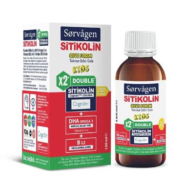 SORVAGENVİTAMİN-MİNERALLERSorvagen Double Sitikolin Sıvı Form-Sitikolin DHA Omega 3 ve B12 150 ml