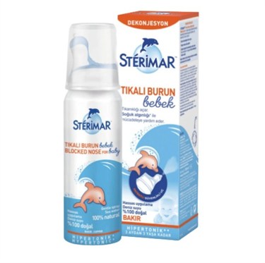 STERİMARGÖZ-KULAK BURUN BOĞAZ SAĞLIĞISterimar Baby Pamper Bebek Hipertonik Deniz Suyu Tıkalı Burun Spreyi 50 ml
