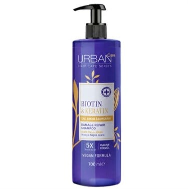 URBAN CAREŞAMPUANLARUrban Care Biotın & Keratin 5X Dökülme Karşıtı ve Sağlıklı Uzamaya Yardımcı Saç Bakım Şampuanı 700 ml