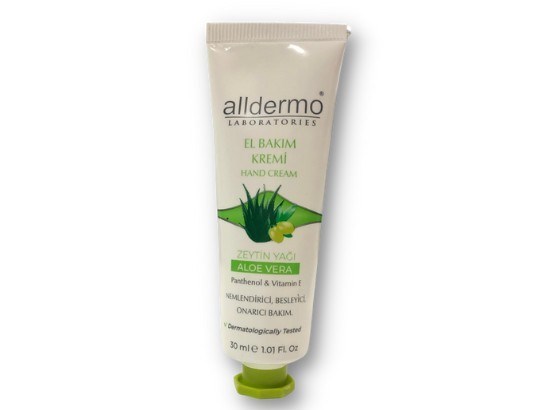 AlldermoNEMLENDİRİCİLERAlldermo El Kremi Aloe Vera ve Zeytinyağlı 30 ml
