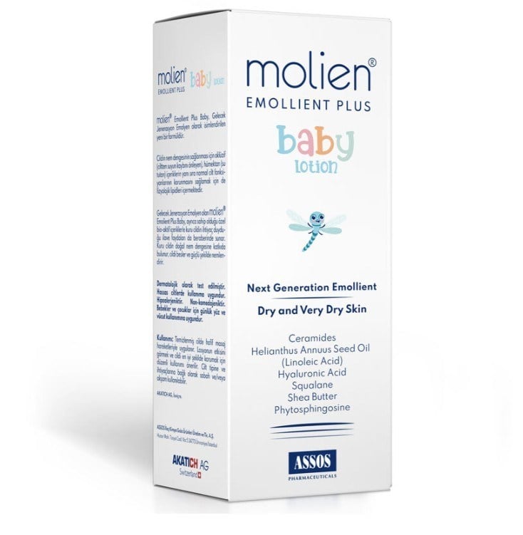 ASSOSVÜCUT NEMLENDİRİCİLERMolien Emollient Plus Bebek Losyonu 300 ml