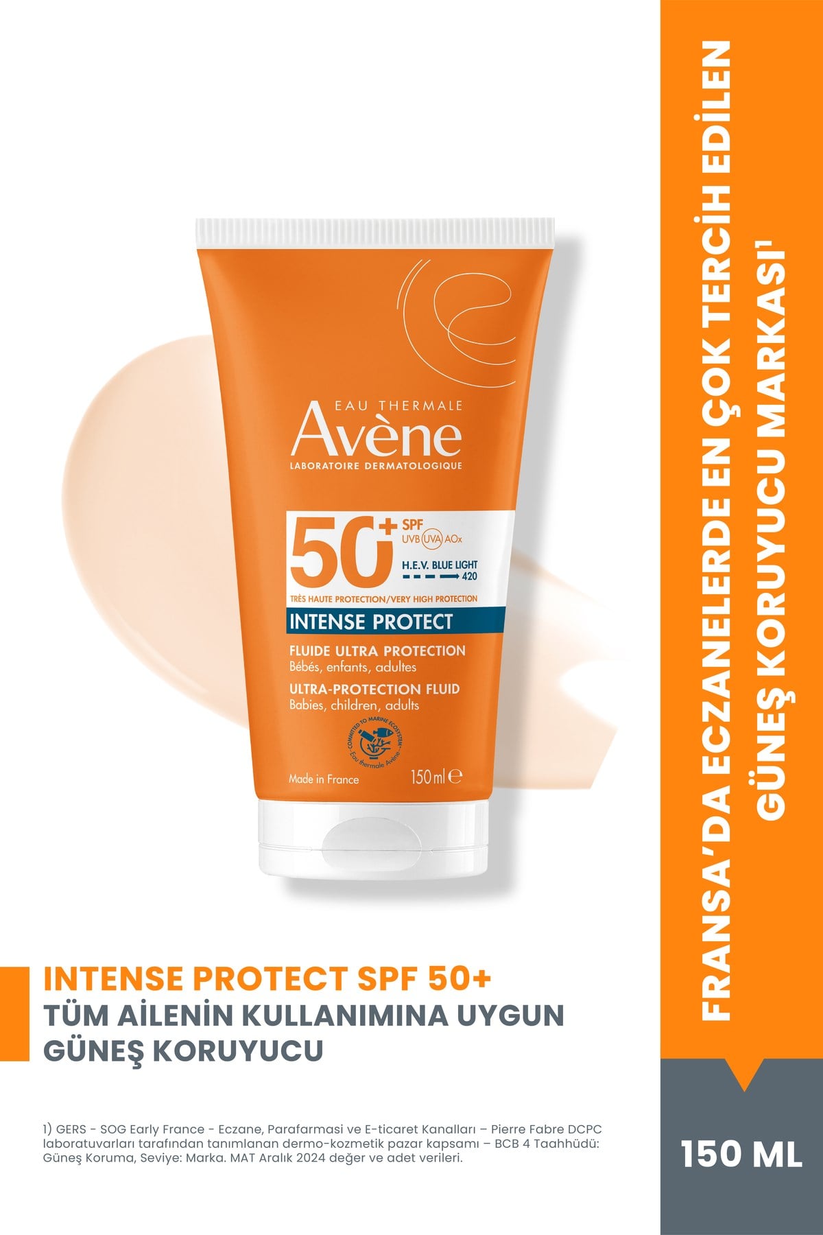 AVENEGÜNEŞ ÜRÜNLERİAvene Intense Protect Ultra Water Resistant Fluide SPF50+ 150 ml