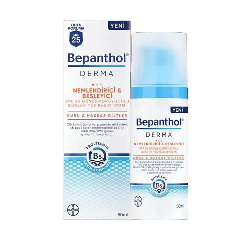 BAYERNEMLENDİRİCİLERBepanthol Derma Nemlendirici & Besleyici SPF25 Günlük Yüz Bakım Kremi 50 ml
