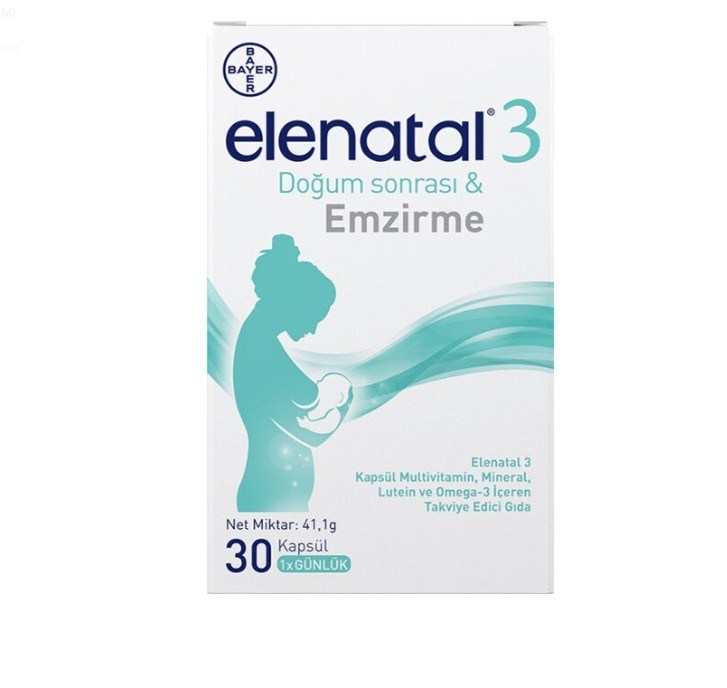 BAYERVİTAMİN-MİNERALLERElenatal 3 30 Kapsül
