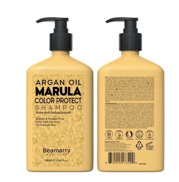 BeaMarryŞAMPUANLARBeamarry Argan Oil Marula Color Protect Shampoo  Boyalı Saçlar İçin Argan Yağı ve Marula Özlü Şampuan 380 ml