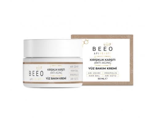BEEONEMLENDİRİCİLERBee'o Apibeauty Kırışıklık Karşıtı Yüz Bakım Kremi 50 ml