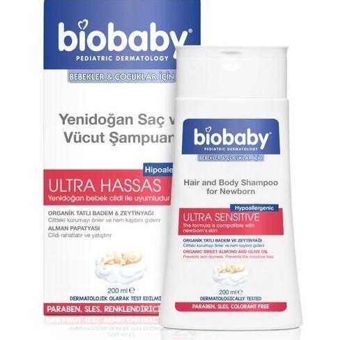 BIOBABYBEBEK VE ÇOCUK ŞAMPUANLARIBiobaby Yenidoğan Saç ve Vücut Şampuanı 200 ml