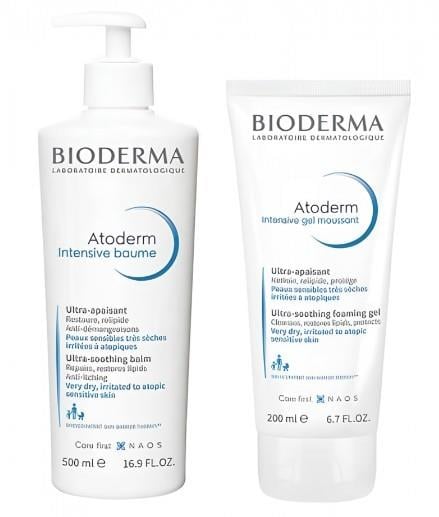BİODERMANEMLENDİRİCİLERBioderma Atoderm İntensive Balm 500 ml + Bioderma Atoderm İntensive Foaming 200 ml Hediye