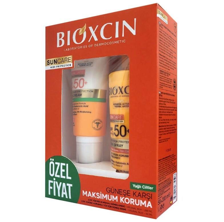 BİOXCİNGÜNEŞ ÜRÜNLERİBioxcin Suncare Yağlı Ciltler İçin Sprey 200 ml + Krem 50 ml