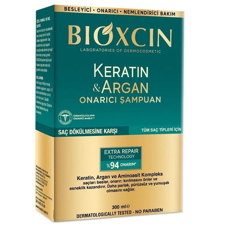 BİOXCİNŞAMPUANLARBioxcin Keratin ve Argan Onarıcı Şampuan 300 ml