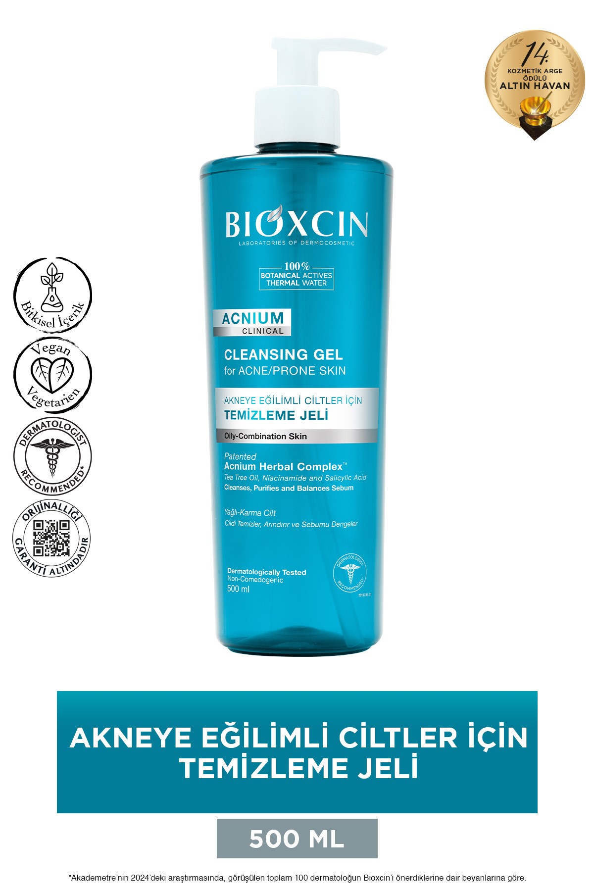 BİOXCİNYÜZ TEMİZLEYİCİLERBioxcin Acnium Sebum Dengeleyici Yüz Yıkama Jeli 500 ml