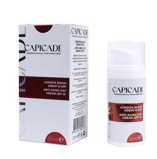 CAPİCADEYÜZ GÜNEŞ ÜRÜNLERİCapicade Anti-Aging Gündüz Bakım Kremi SPF15 30 ml