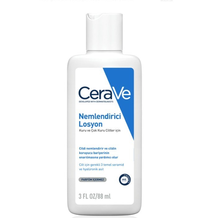 CERAVENEMLENDİRİCİLERCeraVe Nemlendirici Yüz ve Vücut Losyonu-Seramid Ve Hyalüronik Asit İçerikli 88 ml