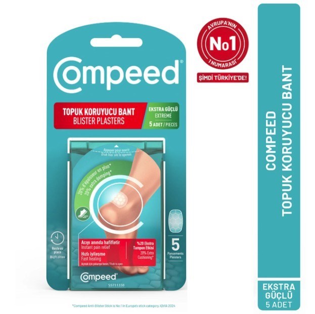 CompeedAYAK KREMLERİCompeed Topuk Koruyucu Bant Extra Güçlü 5'li