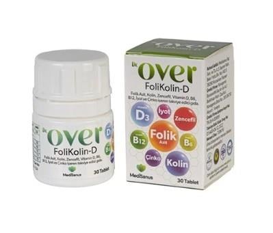DR OVERVİTAMİN-MİNERALLERDr. Over Folikolin D 30 Tablet