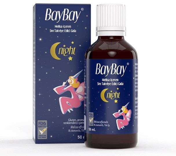 ENABİTKİSEL ÜRÜNLERBaybay Night Melisa İçeren Bitkisel Damla 50 ml