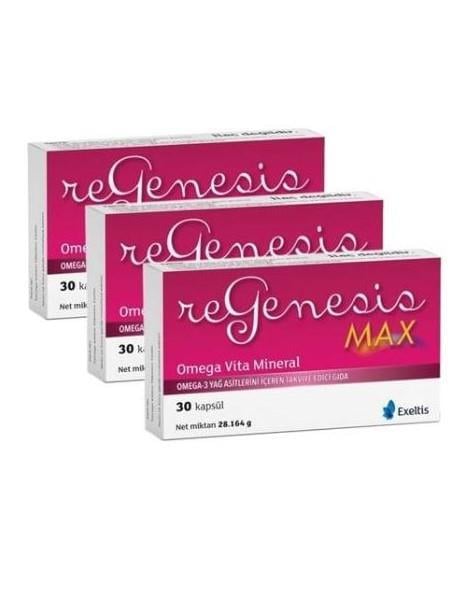 EXELTİSVİTAMİN-MİNERALLERRegenesis Max 30 Kapsül 3'Lü Paket