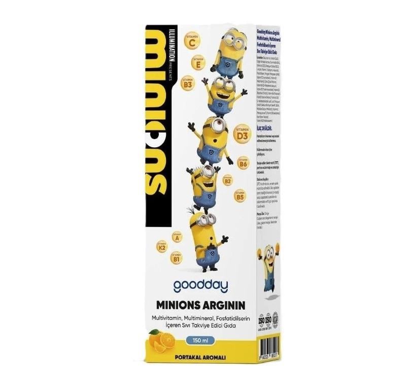 GOODDAYÇOCUKLAR İÇİN BESİN TAKVİYELERİGoodday Minions Arginin Multivitamin Minarel Şurup 150 ml