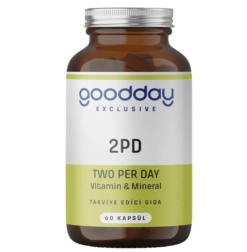 GOODDAYVİTAMİN-MİNERALLERGoodday 2PD Two Per Day 60 Kapsül