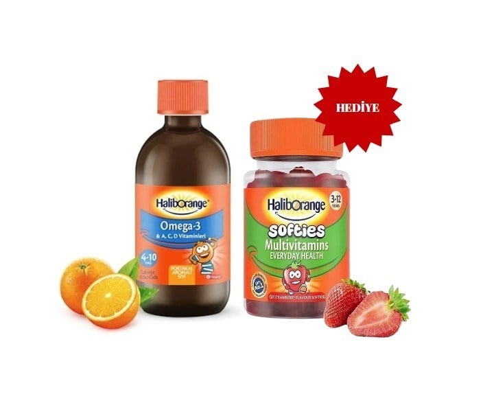 HaliborangeÇOCUKLAR İÇİN BESİN TAKVİYELERİHaliborange Omega 3 Balık Yağı Şurup 300 ml + Haliborange Multivitamin 60 Softgel HEDİYE