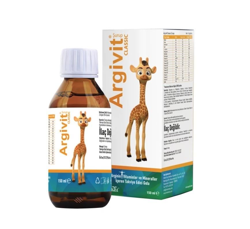 HEKİM İLAÇVİTAMİN-MİNERALLERArgivit Classic Şurup 150 ml