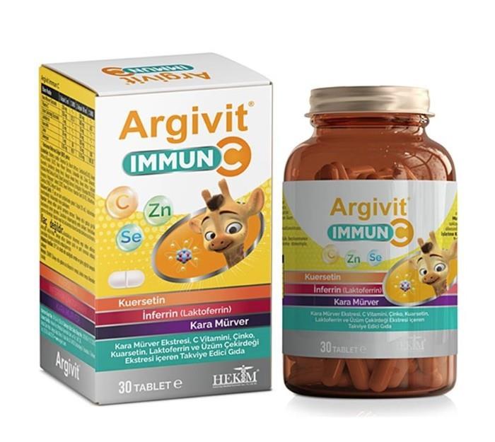 HEKİM İLAÇVİTAMİN-MİNERALLERArgivit İmmun C 30 Tablet