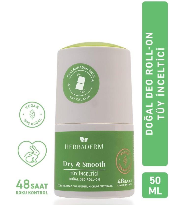HerbadermDEODORANT & ROLL-ONHerbaderm Dry Smooth Doğal Deo Roll On 50 ml