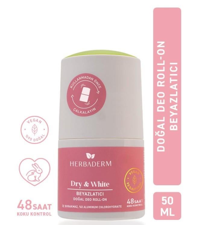 HerbadermDEODORANT & ROLL-ONHerbaderm Dry White Beyazlatıcı Deo Roll On 50 ml
