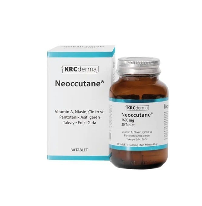 Krc DermaVİTAMİN-MİNERALLERKrc Derma Neoccutane Takviye Edici Gıda 1600 mg 30 Tablet