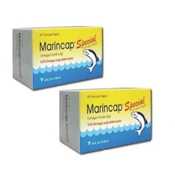 MARİNCAPOMEGA-3 / BALIK YAĞLARIMarincap Special Omega-3 1000 mg 45 Kapsül 2 Adet
