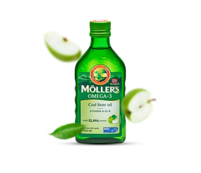 MÖLLERSOMEGA-3 / BALIK YAĞLARIMöllers Omega 3 Elma Aromalı Balık Yağı 250 ml
