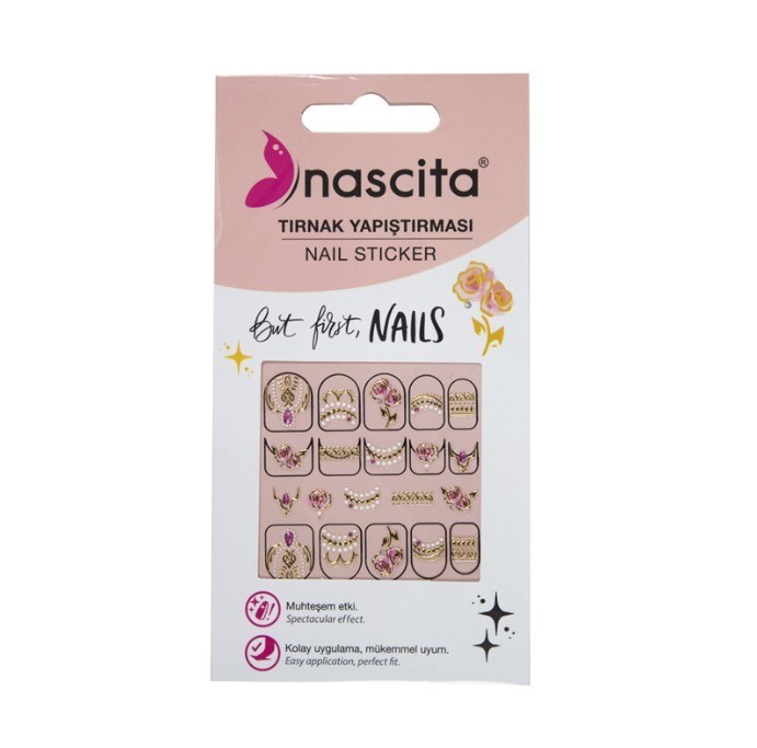 NascitaKOZMETİKNascita Tırnak Üstü Sticker Gold Temalı