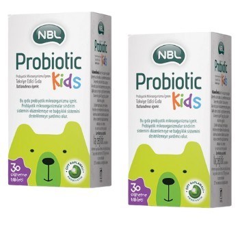 NBLPROBİYOTİKLERNBL Probiotic Kids 30 Çiğneme Tableti 2'li