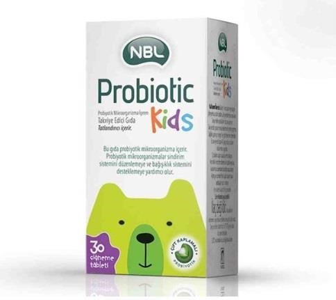 NBLPROBİYOTİKLERNBL Probiotic Kids 30 Çiğneme Tableti