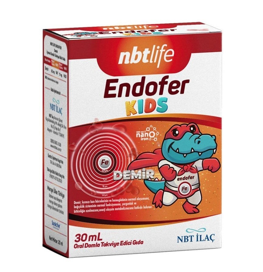 NBTÇOCUKLAR İÇİN BESİN TAKVİYELERİNbt Life Endofer Kids 30 ml