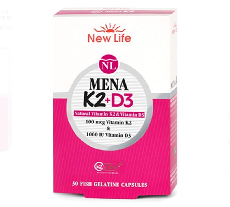 NEW LIFEVİTAMİN-MİNERALLERNew Life Mena K2+D3 30 Kapsül