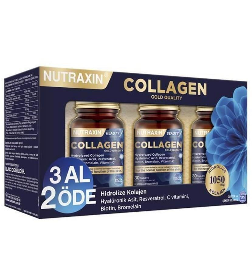 NUTRAXINKOLAJENLERNutraxin Beauty Gold Collagen 30 Tablet - 3 Al 2 Öde