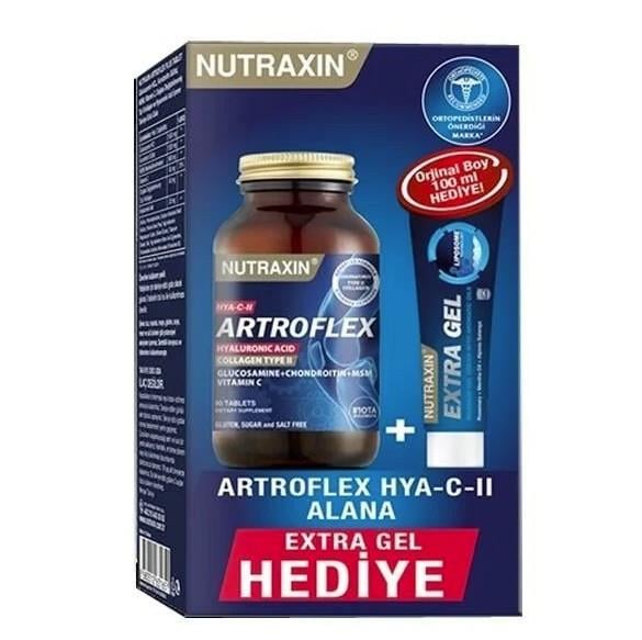 NUTRAXINVİTAMİN-MİNERALLERNutraxin Artroflex Hya-C-II 90 Tablet + Extra Gel 100 ml Hediyeli