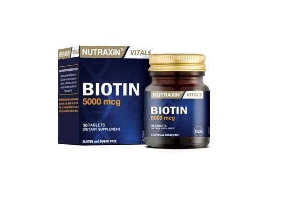 NUTRAXINVİTAMİN-MİNERALLERNutraxin Biotin 5000 mcg 30 Tablet
