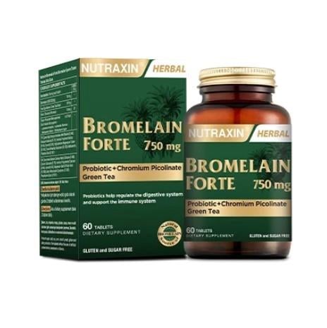 NUTRAXINVİTAMİN-MİNERALLERNutraxin Bromelain Forte 60 Tablet