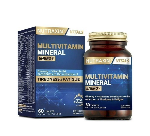NUTRAXINVİTAMİN-MİNERALLERNutraxin Multivitamin Mineral Energy 60 Tablet