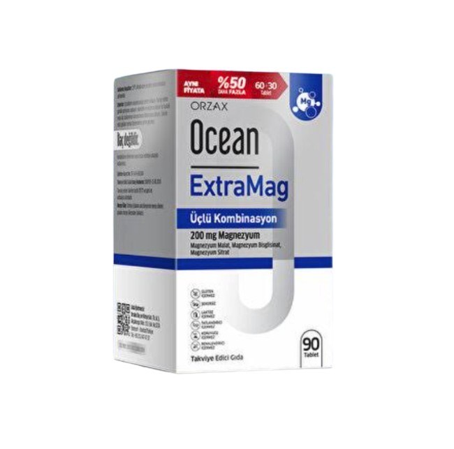 ORZAXBESİN TAKVİYELERİOrzax Ocean Extramag Üçlü Kombinasyon 90 Tablet