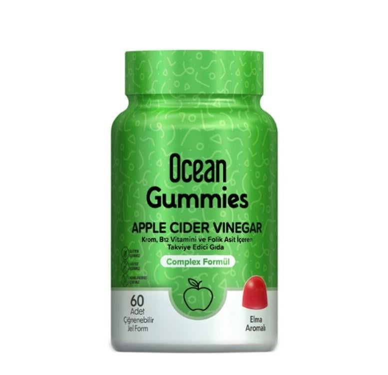 ORZAXÇOCUKLAR İÇİN BESİN TAKVİYELERİOrzax Ocean Gummies Apple Cider Vinegar 60 Adet Çiğnenebilir Form