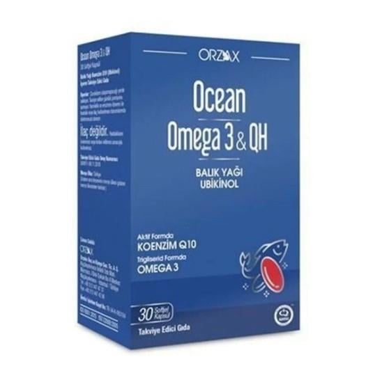 ORZAXOMEGA-3 / BALIK YAĞLARIOrzax Ocean Omega 3 & QH Takviye Edici Gıda 30 Kapsül
