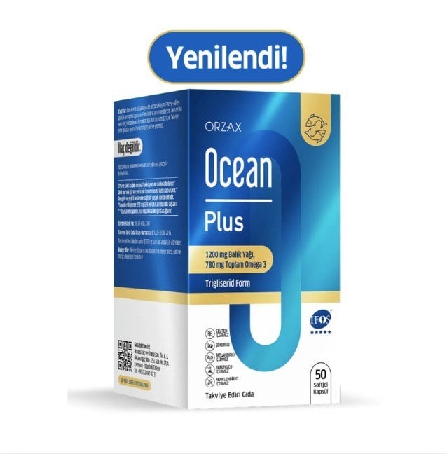 ORZAXOMEGA-3 / BALIK YAĞLARIOrzax Ocean Plus 1200 mg 50 Softjel Kapsül