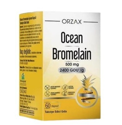 ORZAXVİTAMİN-MİNERALLEROrzax Ocean Bromelain 60 Kapsül
