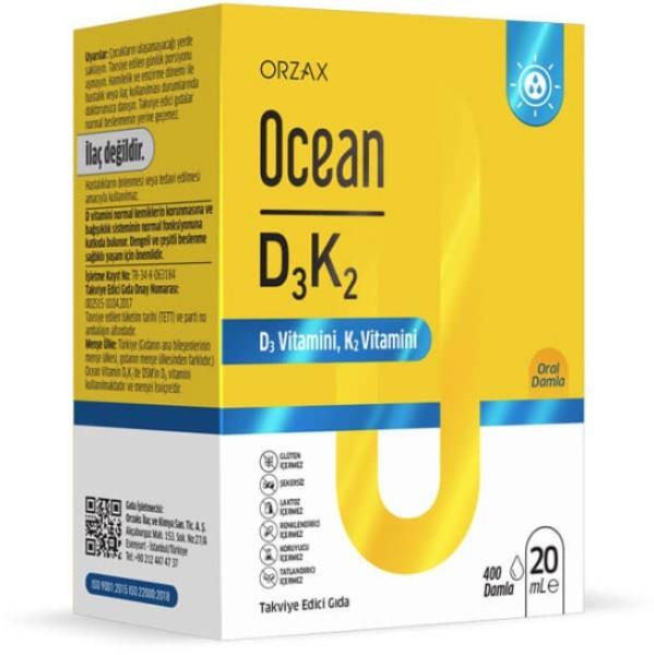 ORZAXVİTAMİN-MİNERALLEROrzax Ocean D3K2 Damla 20 ML