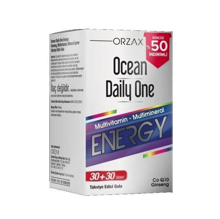 ORZAXVİTAMİN-MİNERALLEROrzax Ocean Daily One Energy 30+30 Tablet - %50 İndirimli