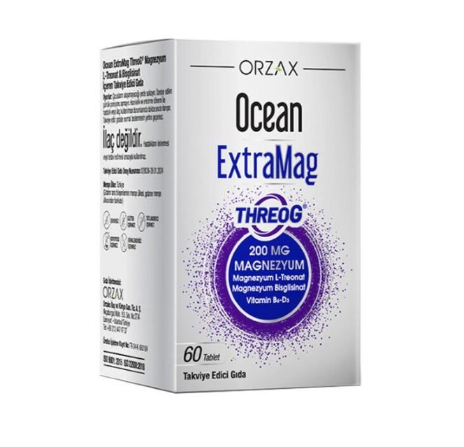 ORZAXVİTAMİN-MİNERALLEROrzax Ocean ExtraMag Threog 200 mg 60 Tablet
